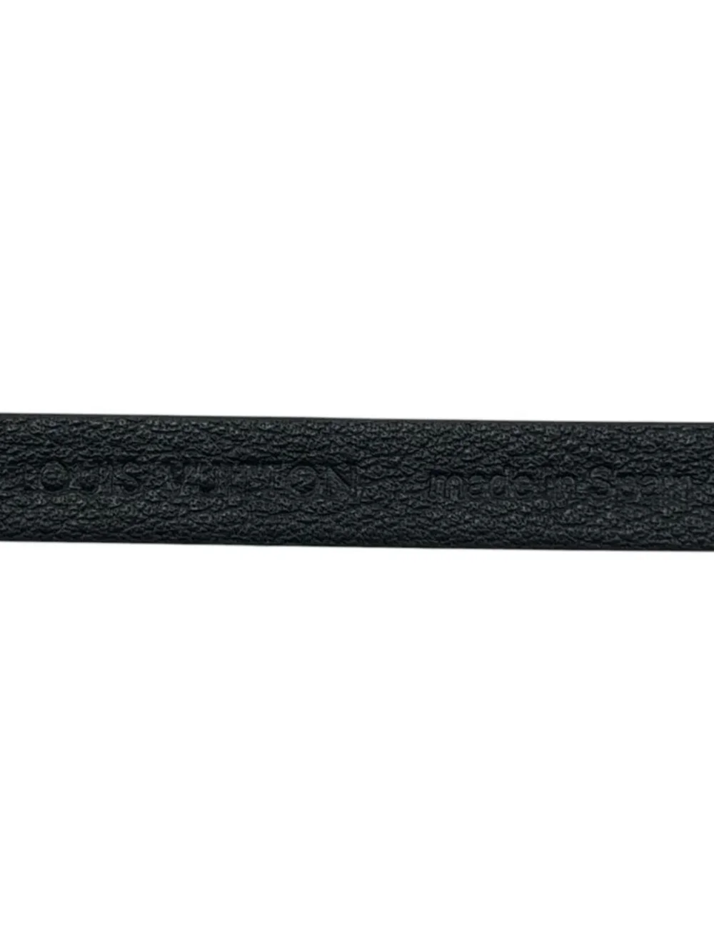 Louis Vuitton Bracelet Neogram Leather LV Logo Noir Black Silver